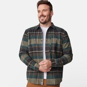 Free Country Flannel Shirt Jacket‎ Men XL Olive Green New With Tags